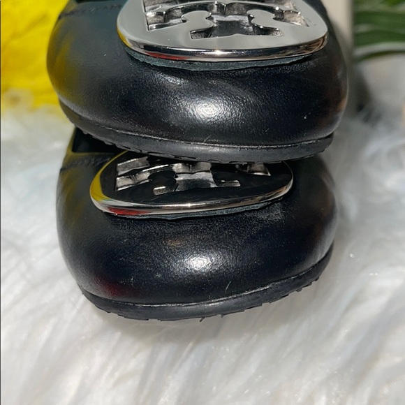 Tory Burch shoes Reva flats black silver - Picture 3 of 7